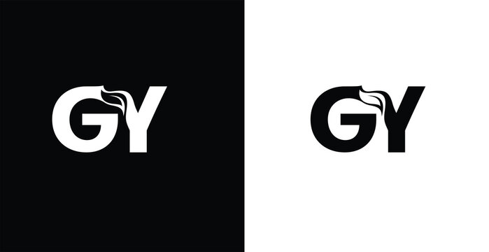 Elegant GY letter monogram logo vector