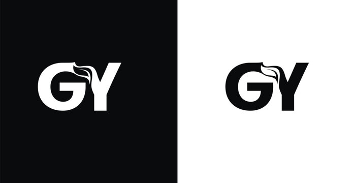 Elegant GY letter monogram logo vector