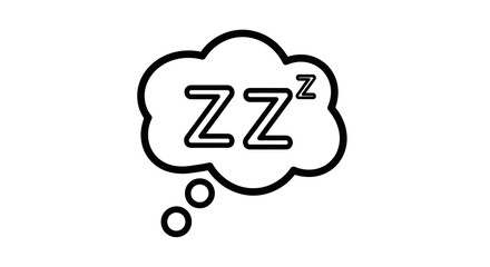 Obraz premium Sleep Zzz Thought Bubble Vector Illustration Graphic Icon for Rest and Dreams