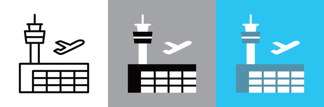 シンプルな空港のアイコン
