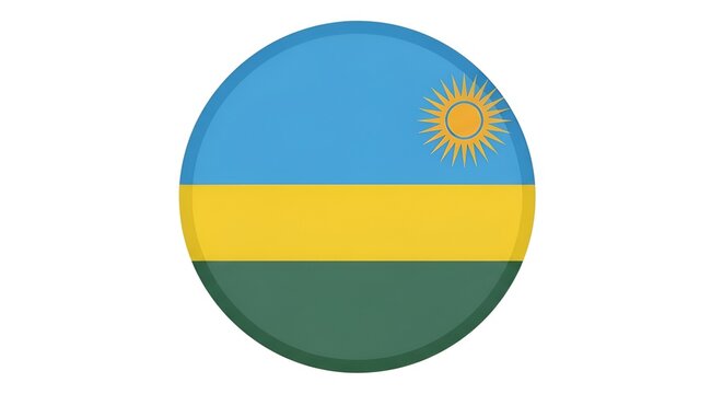Rwanda flag national symbol icon.