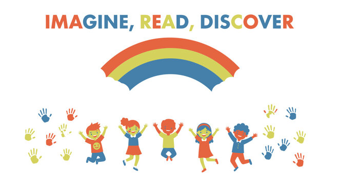 Set of colorful children illustration vector