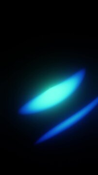 abstract pulses of fractal blue energy, on black background