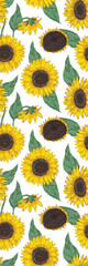 Tapeta, grafika wektorowa - słoneczniki, wiosna © polanski.portfolio