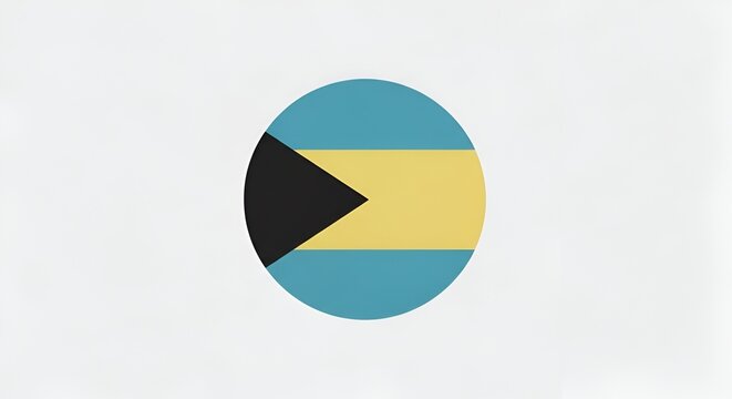 Bahamas Flag Icon Symbol Emblem.