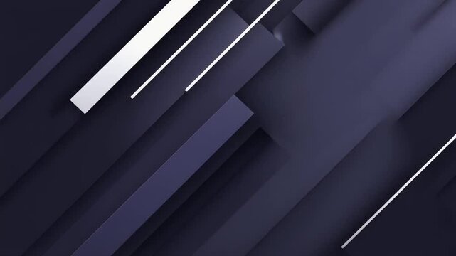An abstract composition in shades of indigo, featuring geometric shapes and linear accents