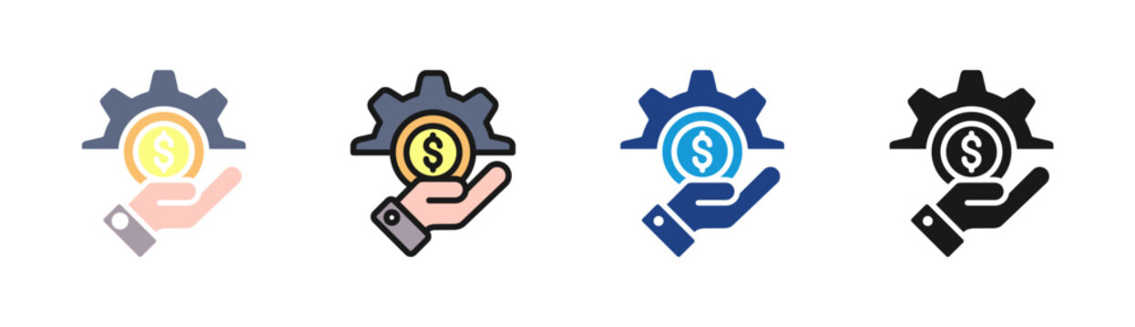 Value Creation icon set multiple style collection
