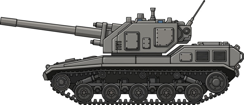 Heavy tracked assault gun for urban combat operations