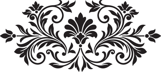Ornamental Floral Silhouette Vector © RASEL