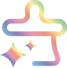 Fototapeta premium Decorative Generation Technology Icon Rainbow Gradient
