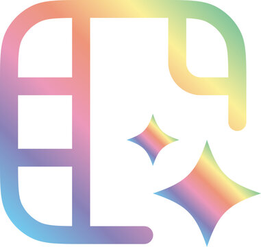 Data Ingestion Technology Icon Rainbow Gradient
