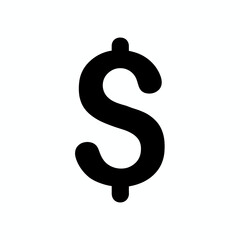 Fototapeta premium A Bold, Black Dollar Sign Representing Wealth, Money, and Financial Success - Ideal for Business and Finance Concepts
