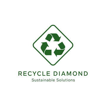 Green Recycle Symbol Logo Design Element.