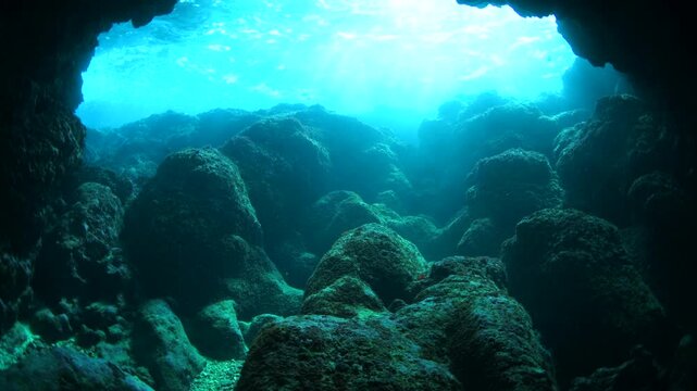 Underwater cave