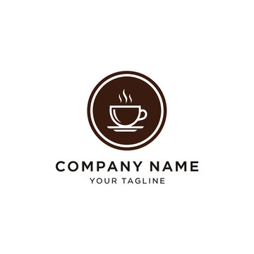 Coffee Cup Logo Design Template Illustration.