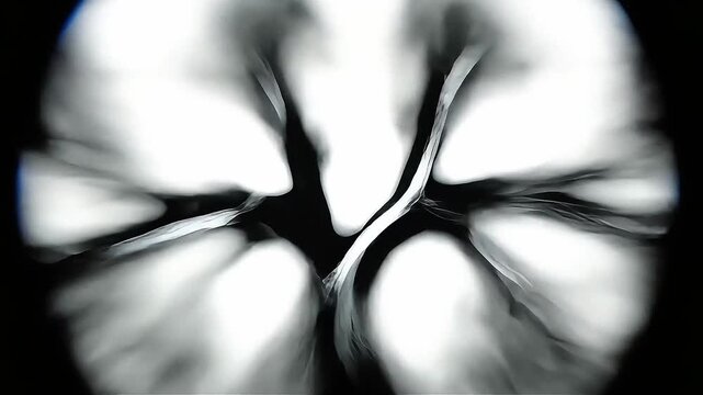 Black liquid expanding in fractal branching pattern macro