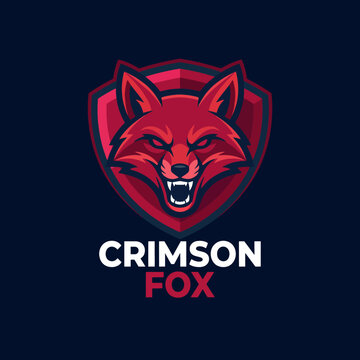 This striking logo presents a fierce crimson fox, embodying cunning and alertness, ideal for brands looking to project intelligence and agility in their identity.