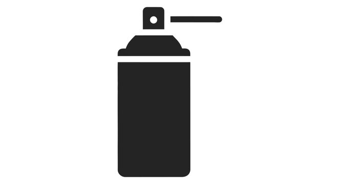 Simple black icon depicting a spray paint can with a nozzle