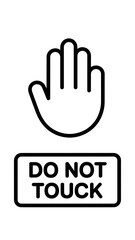 Obraz premium A black and white hand with a no sign