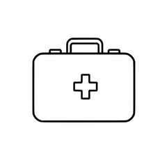 Obraz premium Minimalist First Aid Kit Outline Icon
