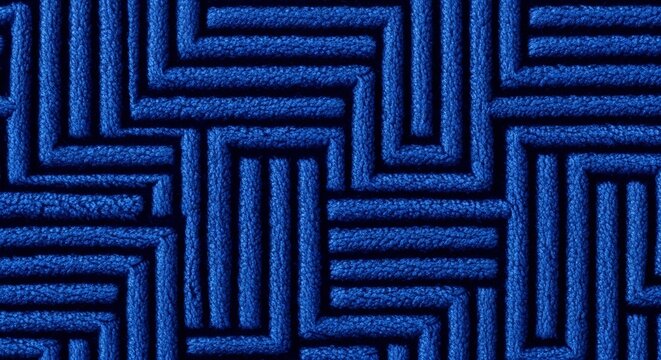 Abstract Geometric Pattern of Blue Textured Lines.