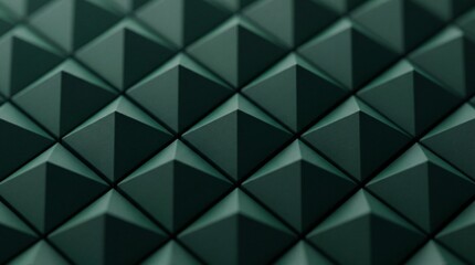 Obraz premium Dark Green Geometric Pyramid Pattern Abstract Background Texture.