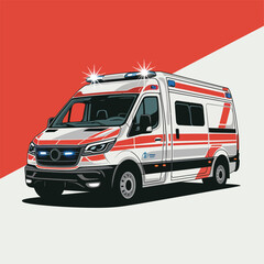 ambulance car vector illustration