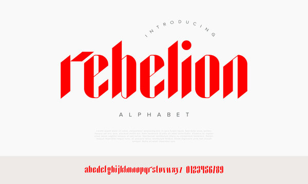 Rebelion bold gothic blackletter font with modern geometric style for streetwear and music poster