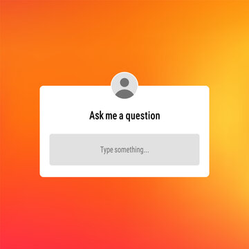 Social media Instagram post of Ask me a question