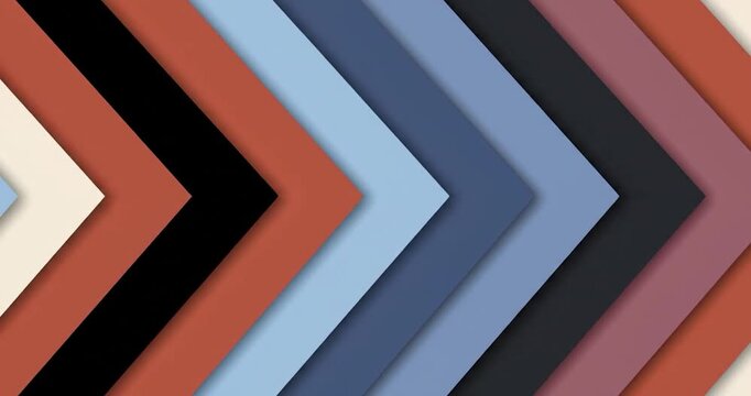 Colorful layered chevron geometric pattern with subtle shadows