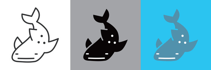 編集可能なジンベエザメのアイコン
