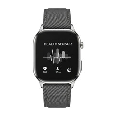 Smartwatch health sensor display with heart rate and sleep data