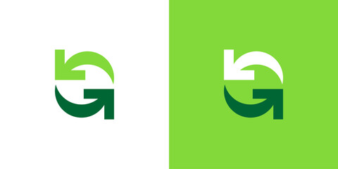 Dual meaning logo combining letter G and growth elements, symbolizing progress, ambition, continuous development, and a strong forward-moving brand identity.