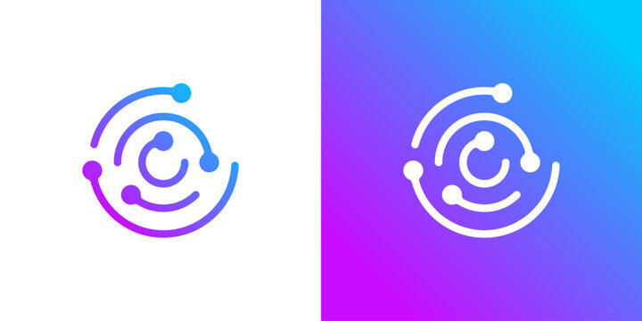 Dual meaning logo combining circle and connection elements, symbolizing unity, continuity, networking, and seamless connectivity within a modern digital ecosystem