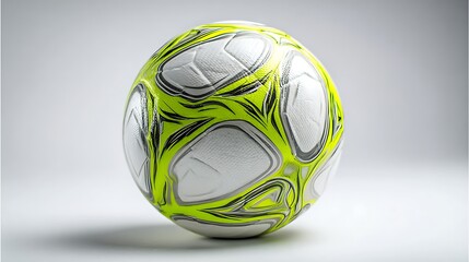 Modern Soccer Ball with Green Details / 緑のラインが入ったモダンなサッカーボール