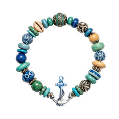 Obraz premium Beaded bracelet with anchor charm