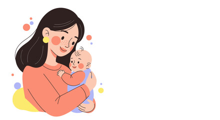 Obraz premium Mother Holding Baby Close to Heart.