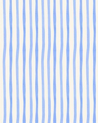 A seamless vertical pattern featuring hand-painted light blue watercolor stripes on a creamy off-white background. The lines have a natural, wobbly texture. © MuhammadHafiidh