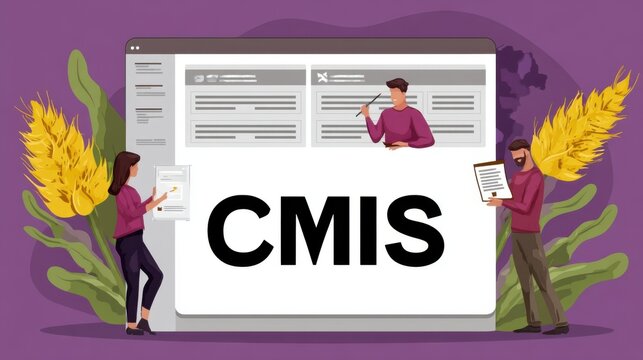 Cmis implementation strategies technology sector infographic digital environment informative overview
