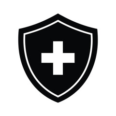 Fototapeta premium Medical Shield Icon Vector Illustration