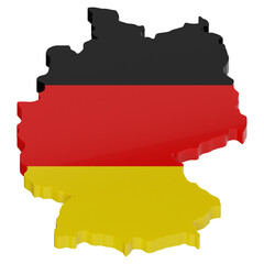 Fototapeta premium Germany Map With Flag