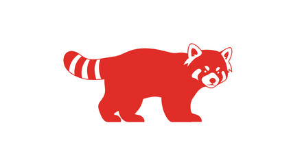Red Panda Animal Illustration Design Element. © Abraca