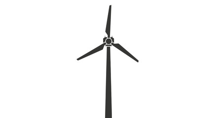 Isolated Wind Turbine on White Background. © Abraca