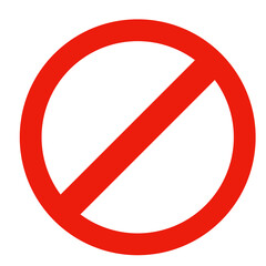 red circle sign for prohibition, stop, danger. stop sign