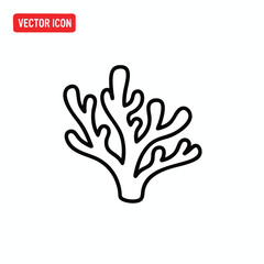 Obraz premium Minimalist black line drawing of a branching sea plant or coral