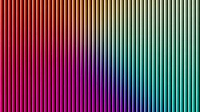 Abstract background featuring a vertical pattern of colorful cylindrical pipes in various shades