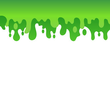Green Slime Drip Splash Border Decoration