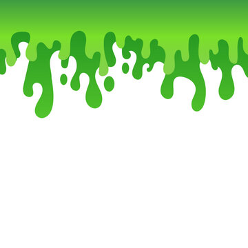 Green Slime Drip Splash Border Decoration