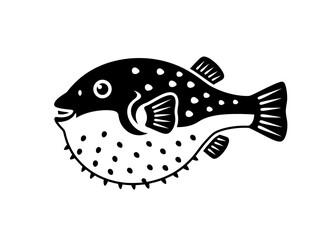 Illustration of a Pufferfish with Spots. © Aga