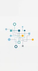 Obraz premium Colorful Network Connections Technology Background.